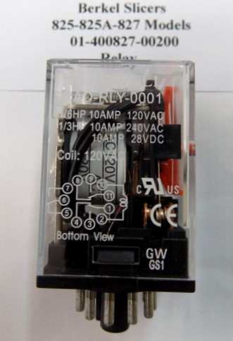 Slicer Relay for Berkel 825 & 827 Meat Slicers. Replaces 01-400827-00200